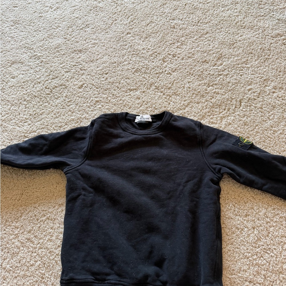 Black Kids Crewneck Sweatshirt - Stone Island (Unbranded Tag)